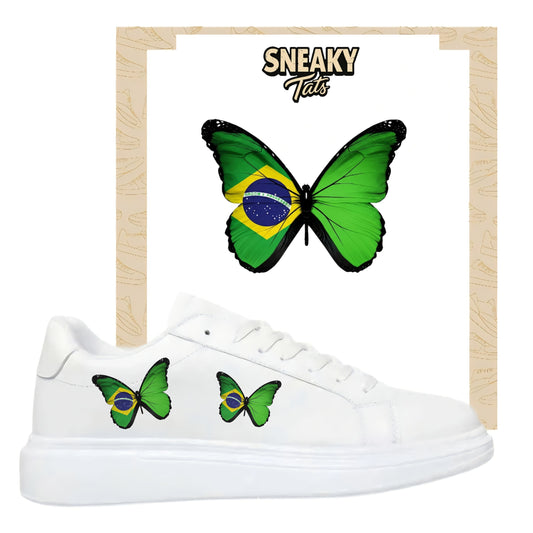 Bügelbild für verschiedene Schuhe Nike Adidas Schmetterling Brasilien