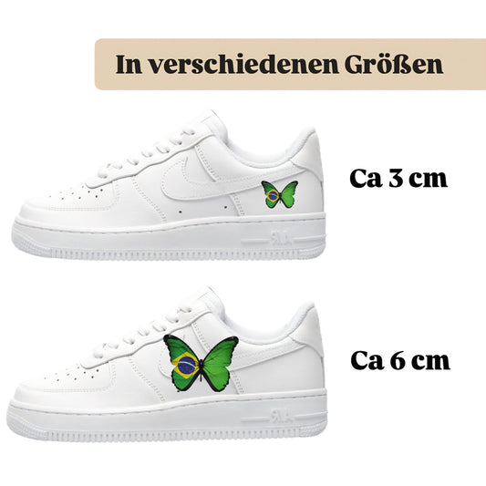 Bügelbild für verschiedene Schuhe Nike Adidas Schmetterling Brasilien