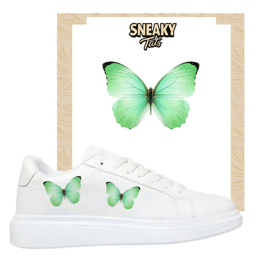 Bügelbild für verschiedene Schuhe Nike Adidas Schmetterling Grün