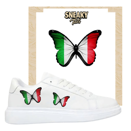 Bügelbild für verschiedene Schuhe Nike Adidas Schmetterling Italien