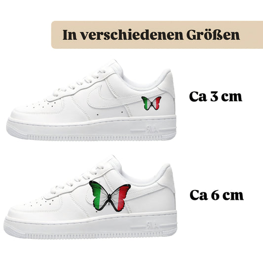 Bügelbild für verschiedene Schuhe Nike Adidas Schmetterling Italien