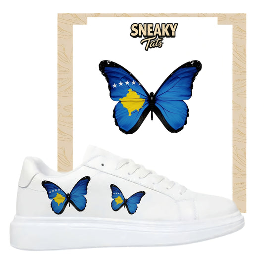 Bügelbild für verschiedene Schuhe Nike Adidas Schmetterling Kosovo