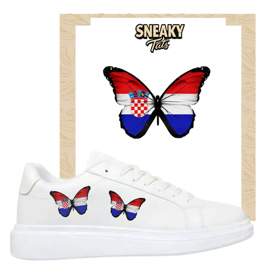Bügelbild für verschiedene Schuhe Nike Adidas Schmetterling Kroatien
