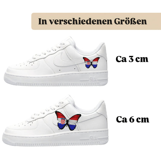 Bügelbild für verschiedene Schuhe Nike Adidas Schmetterling Kroatien