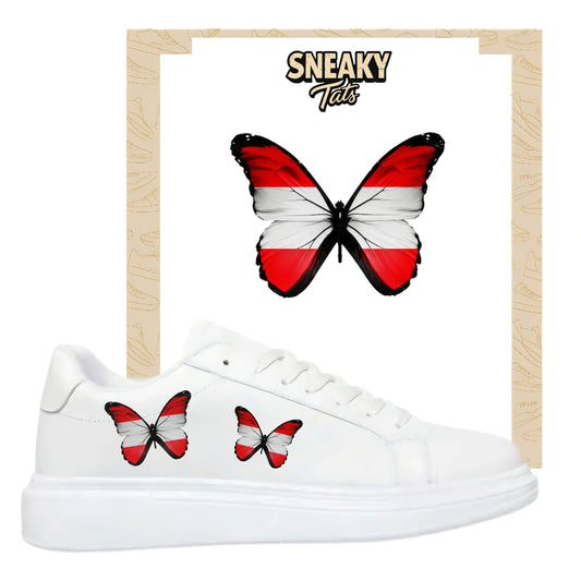 Bügelbild für verschiedene Schuhe Nike Adidas Schmetterling Österreich