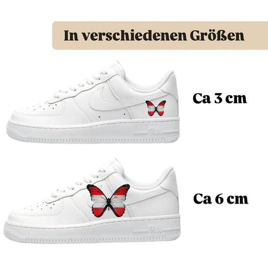 Bügelbild für verschiedene Schuhe Nike Adidas Schmetterling Österreich
