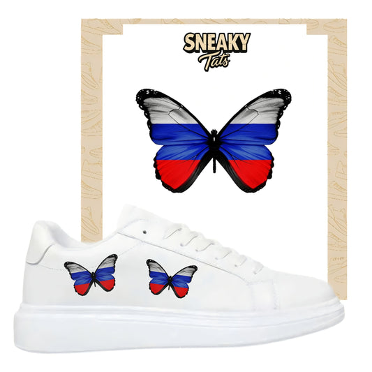 Bügelbild für verschiedene Schuhe Nike Adidas Schmetterling Russland