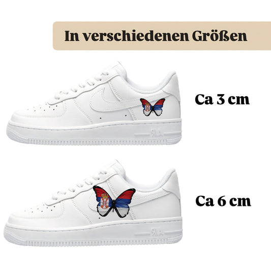 Bügelbild für verschiedene Schuhe Nike Adidas Schmetterling Serbien