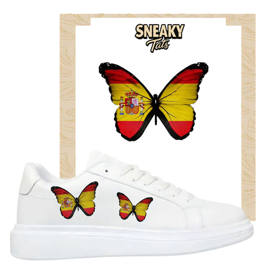 Bügelbild für verschiedene Schuhe Nike Adidas Schmetterling Spanien