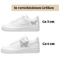 Bild in Galerie-Betrachter laden, Bügelbild für verschiedene Schuhe Nike Adidas Schmetterling Bunt
