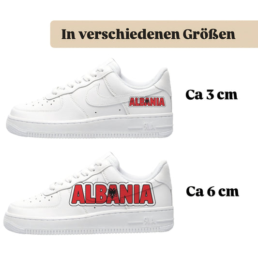 Bügelfolie für alle Schuhe zum personalisieren custom Sneaker Albania