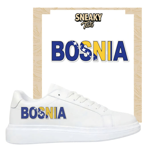 Bügelfolie für alle Schuhe zum personalisieren custom Sneaker Bosnia