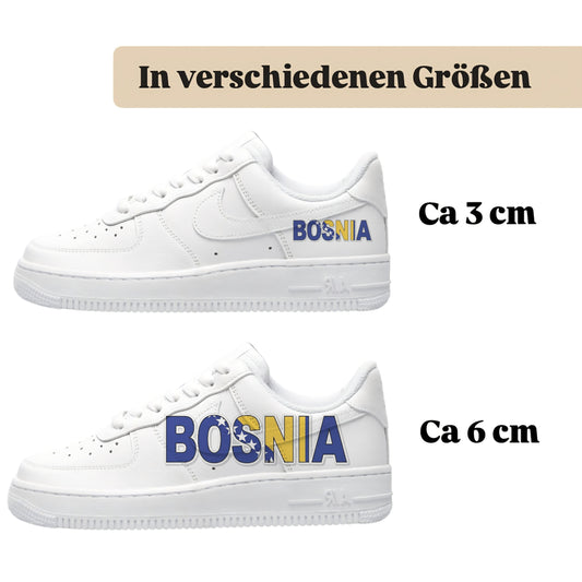 Bügelfolie für alle Schuhe zum personalisieren custom Sneaker Bosnia