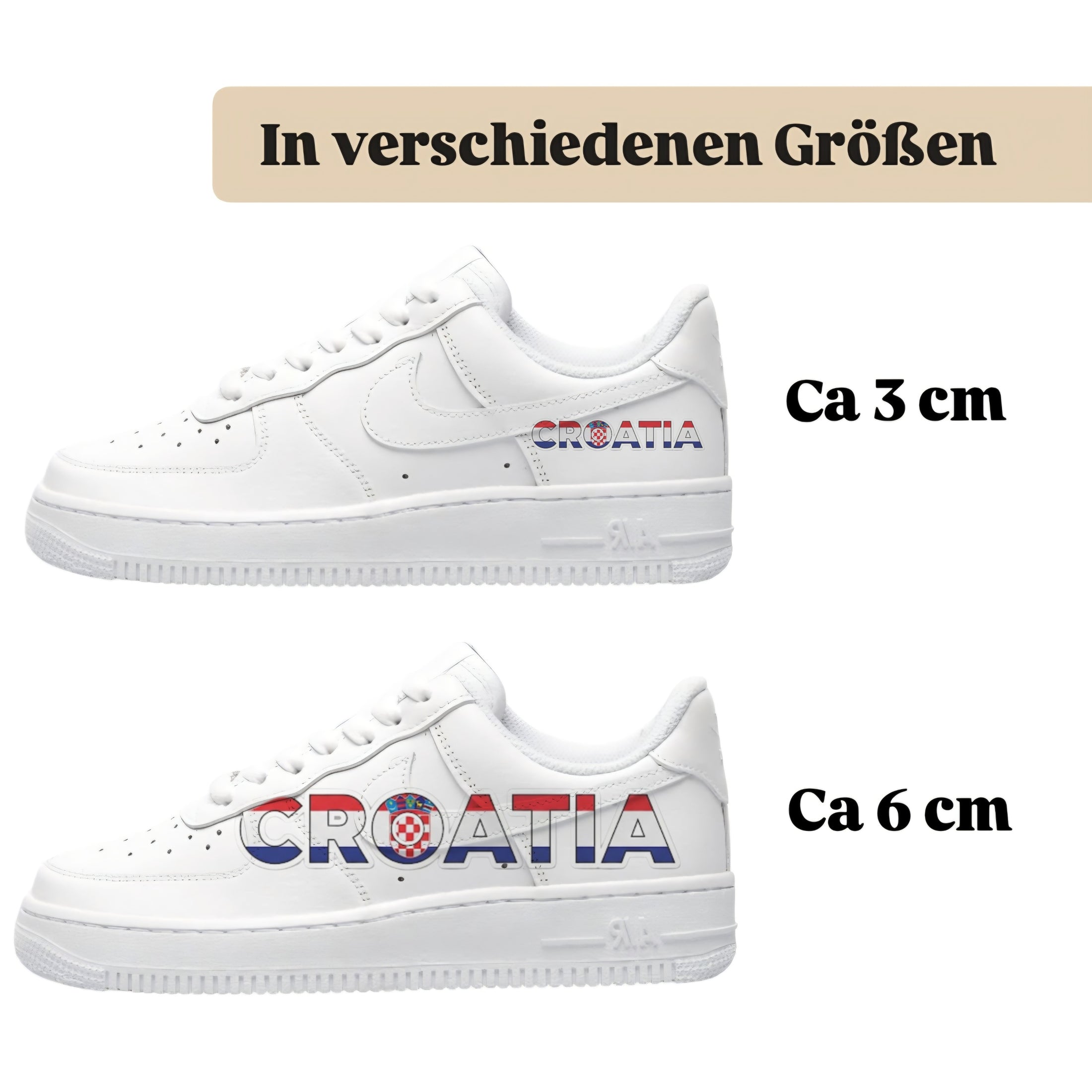 Bügelfolie für alle Schuhe zum personalisieren custom Sneaker Croatia