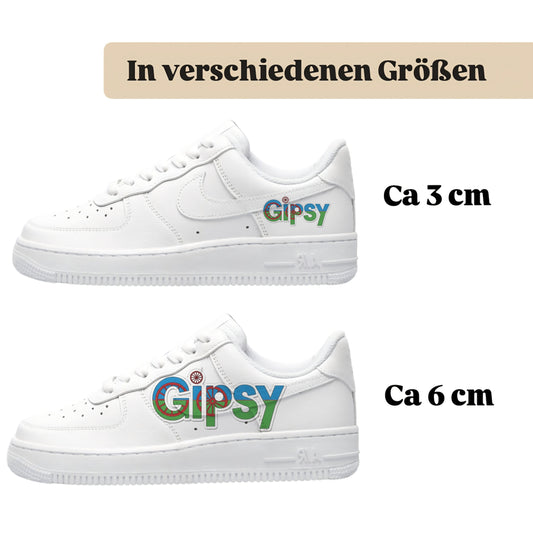 Bügelfolie für alle Schuhe zum personalisieren custom Sneaker Gipsy