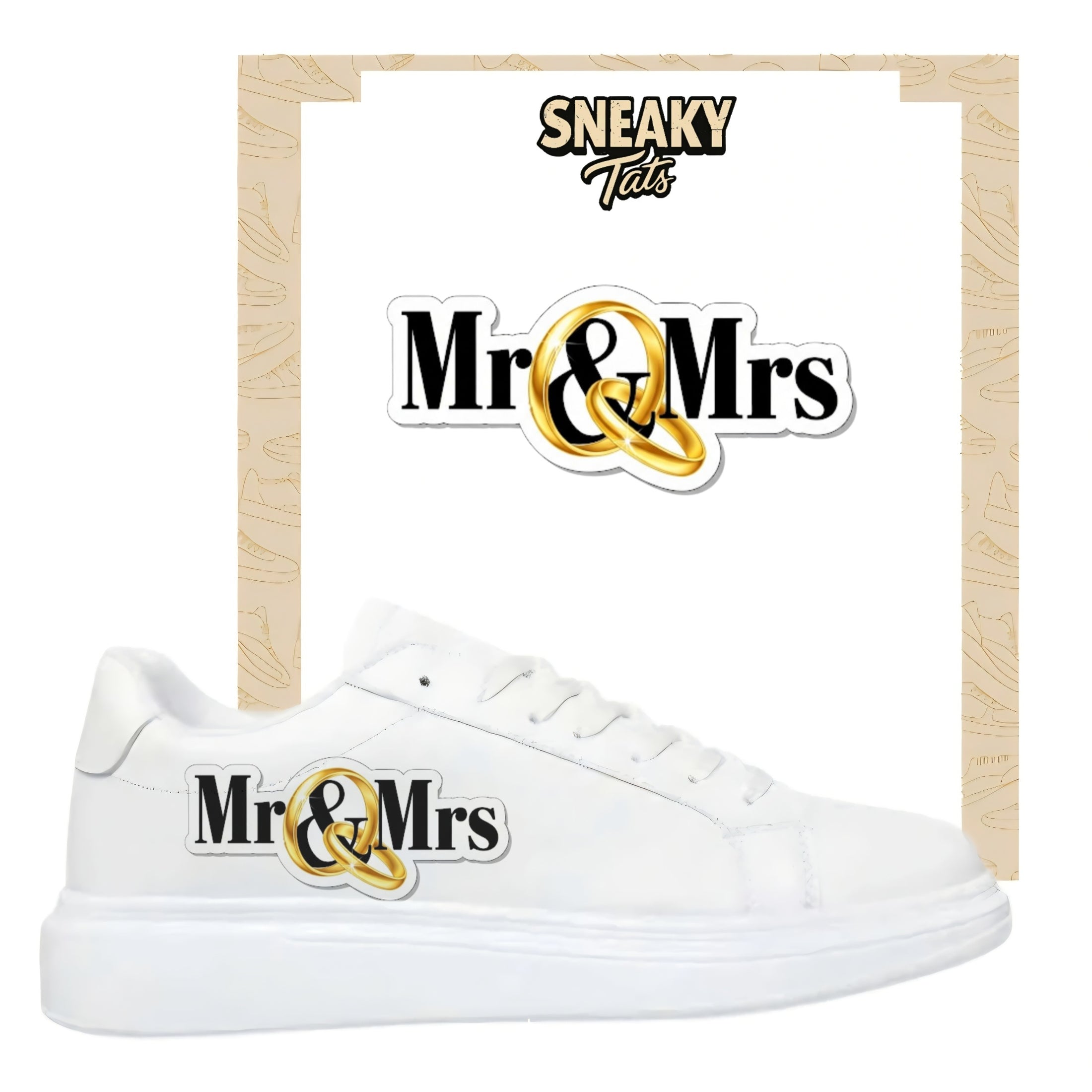 Sneakerfolien für verschiedene Schuhe Schrifzug Mr&Mrs