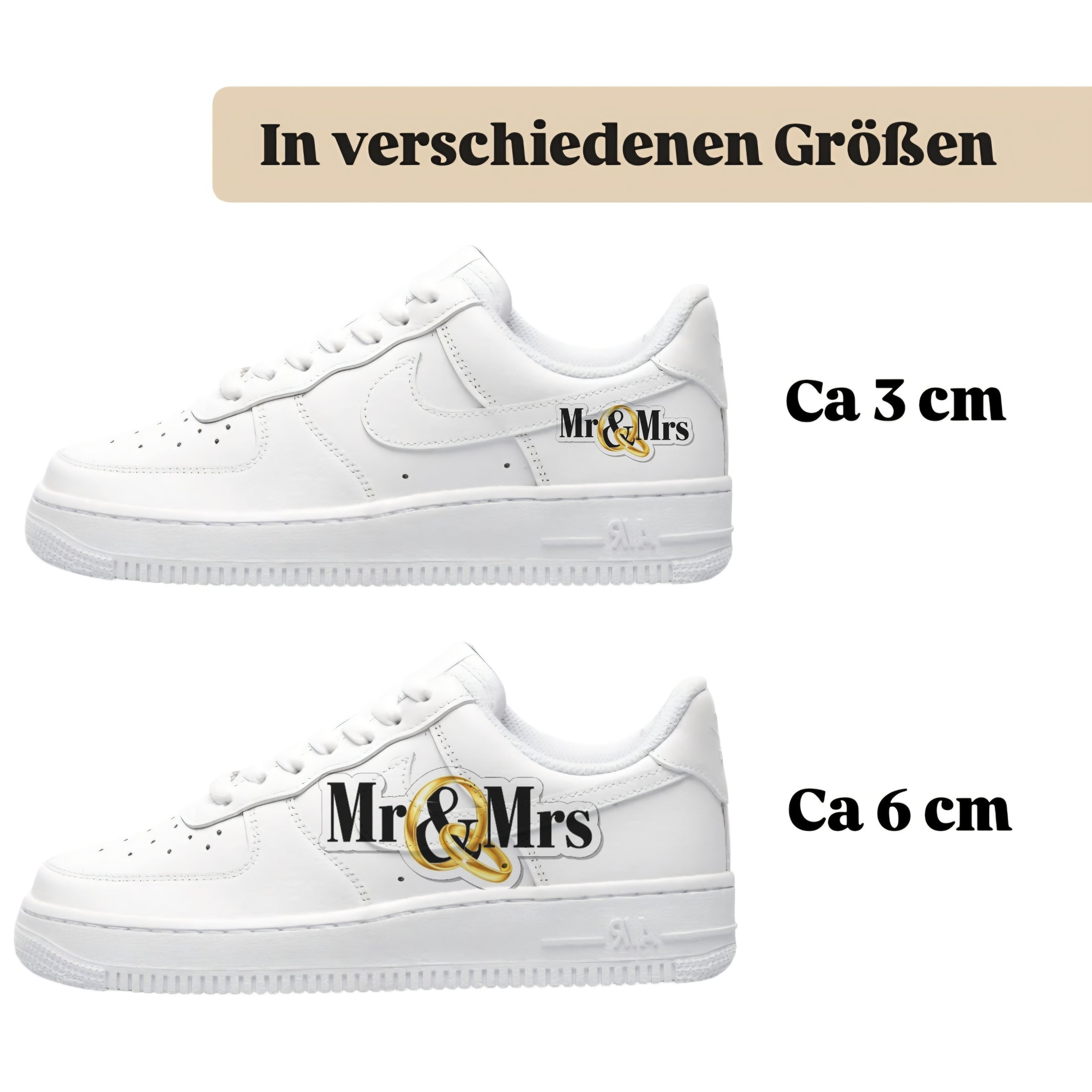 Sneakerfolien für verschiedene Schuhe Schrifzug Mr&Mrs