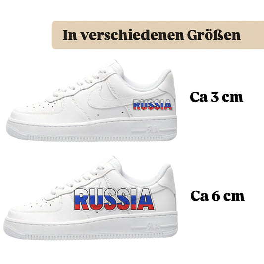 Bügelfolie für alle Schuhe zum personalisieren custom Sneaker Russia