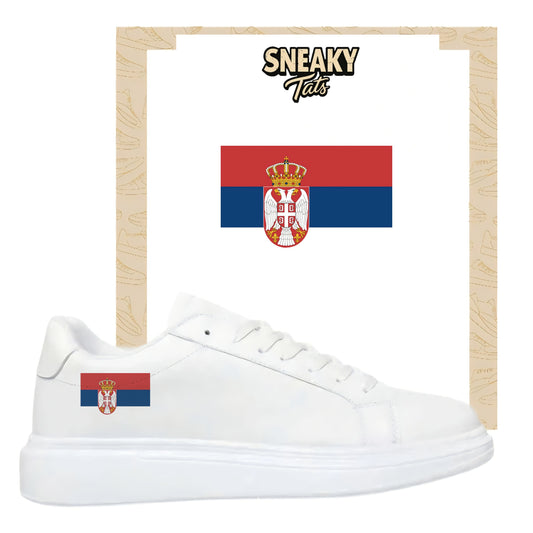 Bügelbilder für Custom Sneaker mit Land Design Serbien