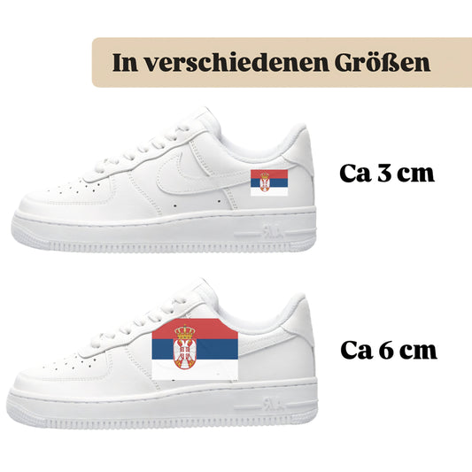 Bügelbilder für Custom Sneaker mit Land Design Serbien