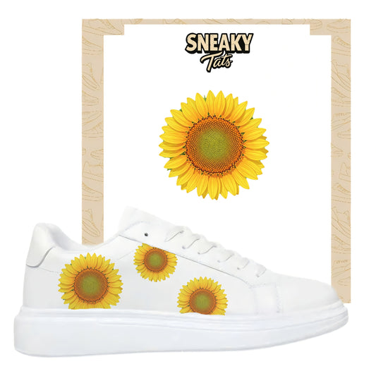 Bügelfolie für alle Schuhe zum personalisieren custom Sneaker Sonnenblume
