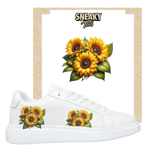 Bügelbilder für mehrere Sneakerarten Sonnenblumen