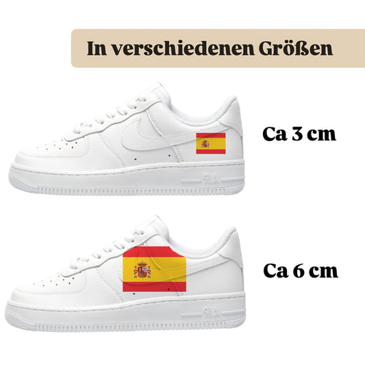 Bügelbilder für Custom Sneaker mit Land Design Spanien