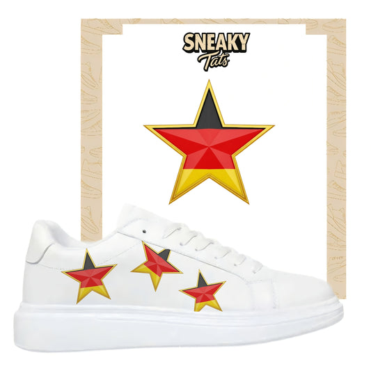 Bügelfolie für alle Schuhe zum personalisieren custom Sneaker Stern Deutschland