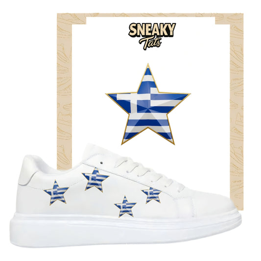 Bügelfolie für alle Schuhe zum personalisieren custom Sneaker Stern Griechenland