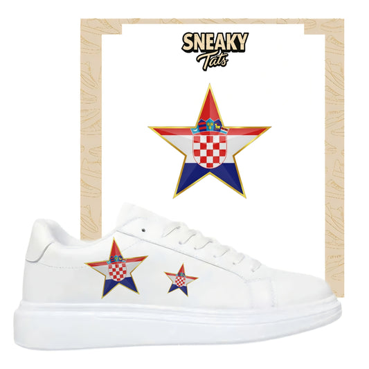 Bügelfolie für alle Schuhe zum personalisieren custom Sneaker Stern Kroatien