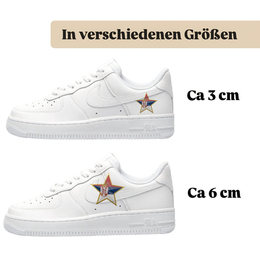 Sneakerfolien für verschiedene Schuhe Stern Serbien