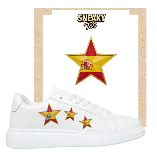 Sneakerfolien für verschiedene Schuhe Stern Spanien