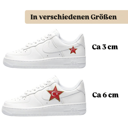 Bügelfolie für alle Schuhe zum personalisieren custom Sneaker Stern Türkei