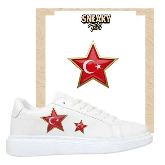 Bügelfolie für alle Schuhe zum personalisieren custom Sneaker Stern Türkei
