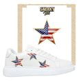 Load image into Gallery viewer, Bügelfolie für alle Schuhe zum personalisieren custom Sneaker Stern USA
