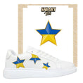 Load image into Gallery viewer, Bügelfolie für alle Schuhe zum personalisieren custom Sneaker Stern Ukraine
