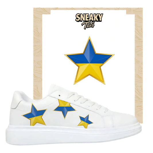 Bügelfolie für alle Schuhe zum personalisieren custom Sneaker Stern Ukraine
