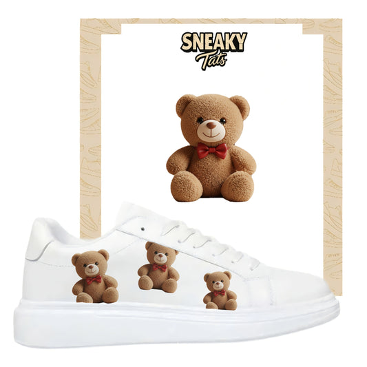 Bügelfolie für alle Schuhe zum personalisieren custom Sneaker Teddybär
