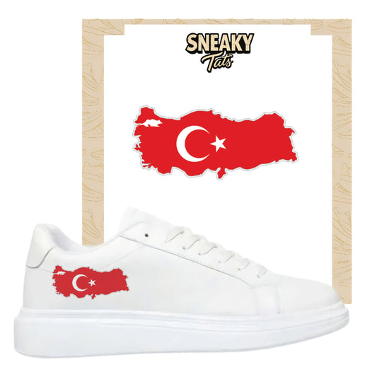 Bügelbilder einzigartige für viele verschiedene Schuhe Türkei Landkarte