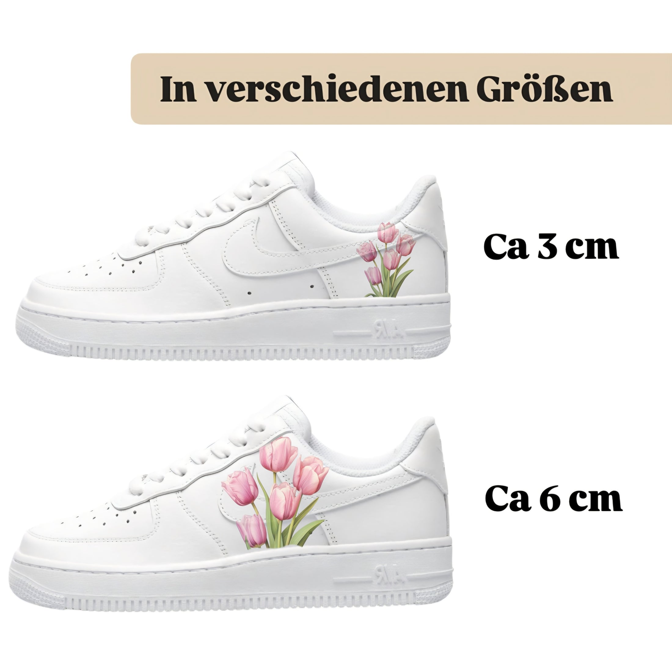 Sneakerfolien für verschiedene Schuhe Nike Adidas Puma Tulpen