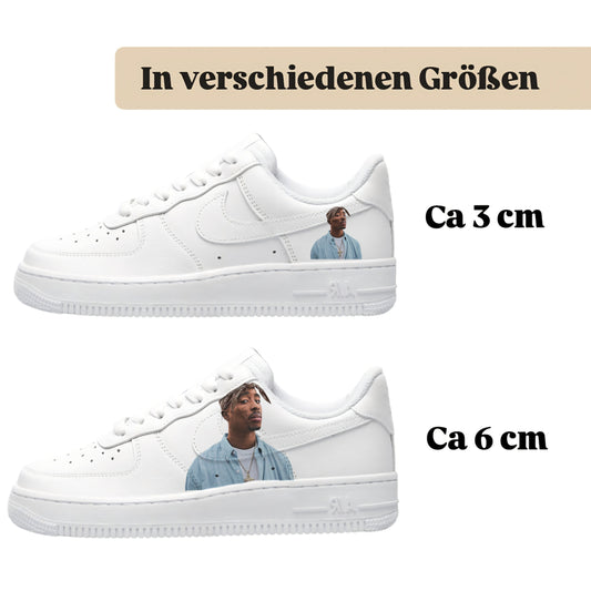 Bügelbilder für mehrere Sneakerarten Tupac