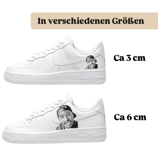 Bügelbilder für mehrere Sneakerarten Tupac