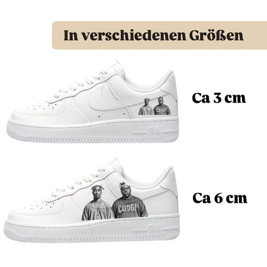 Bügelbilder für verschiedene Sneaker Nike Adias Tupac Biggie