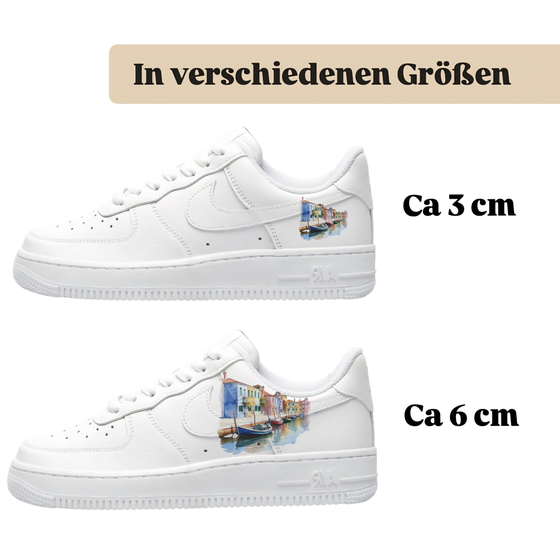 Bügelbilder für verschiedene Sneaker Nike Adidas Japan Venedig