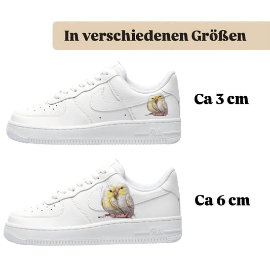Bügelbilder für verschiedene Sneaker Nike Adidas Vogel