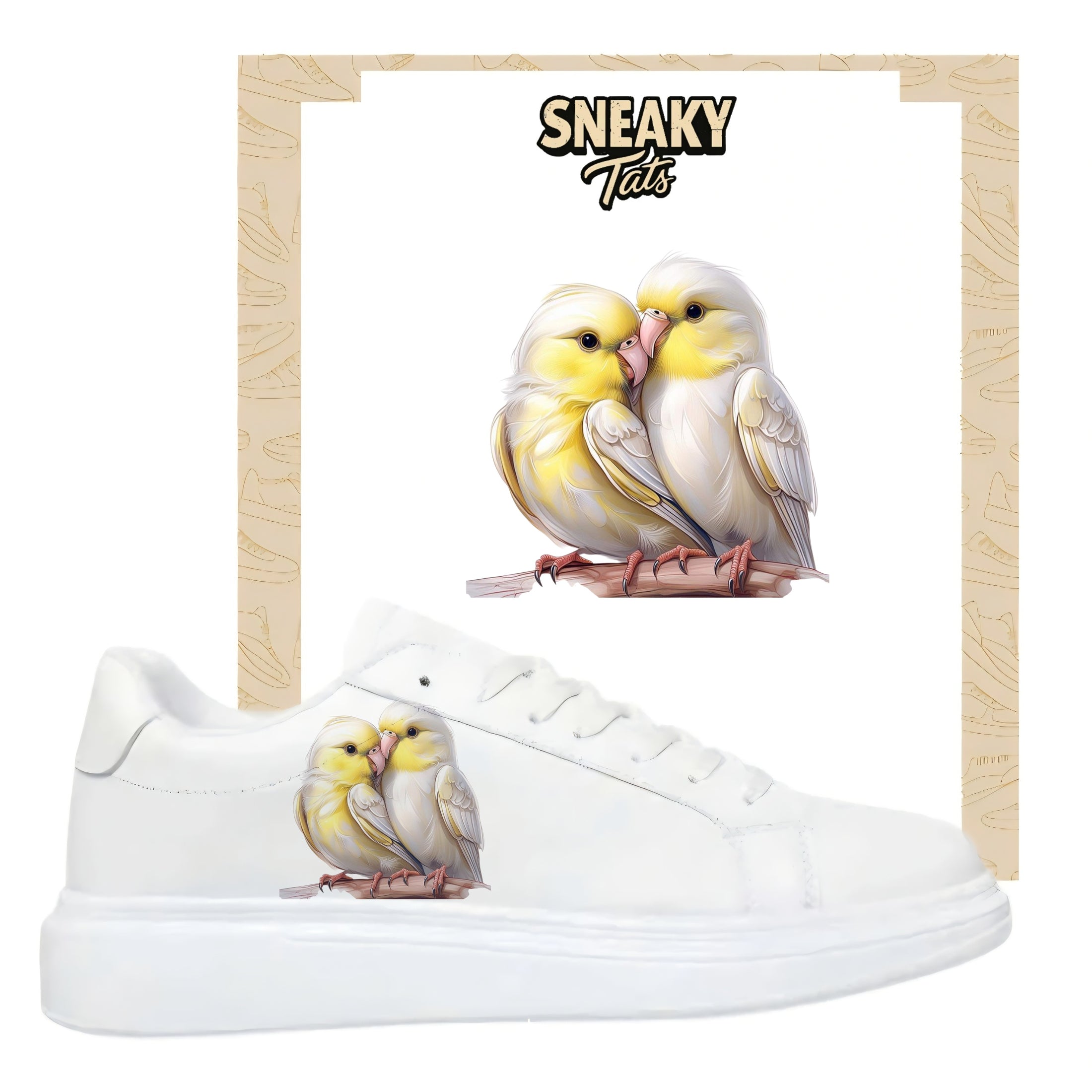 Bügelbilder für verschiedene Sneaker Nike Adidas Vogel