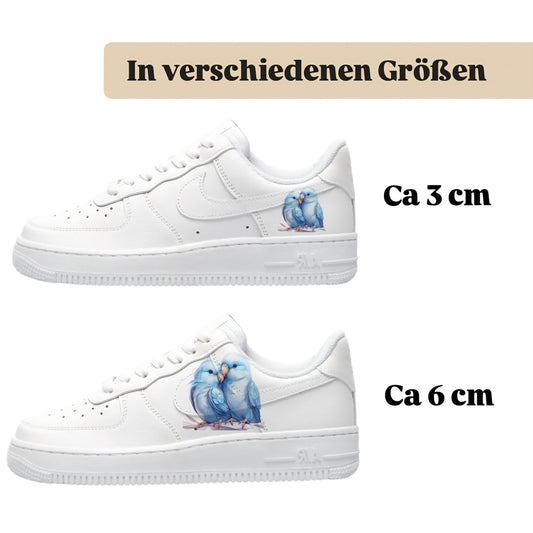 Bügelbilder für verschiedene Sneaker Nike Adidas Vögel