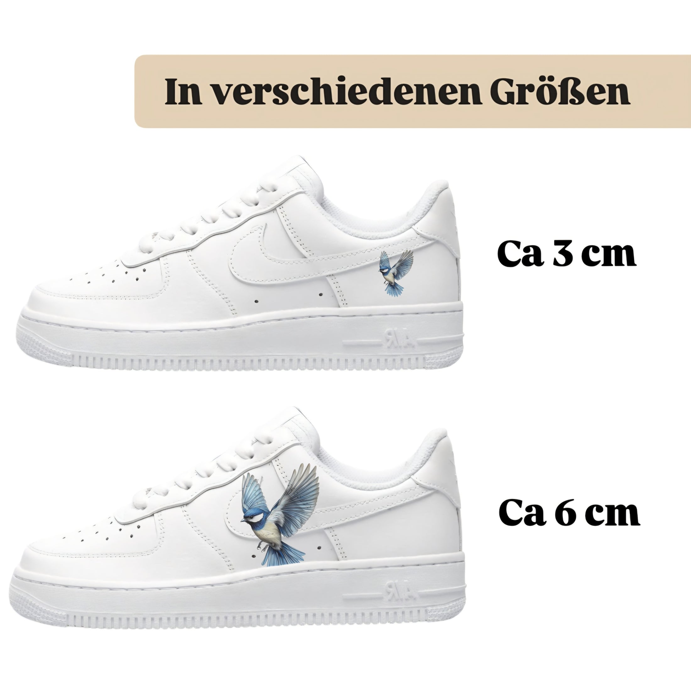 Bügelbilder für mehrere Sneakerarten  Vogel