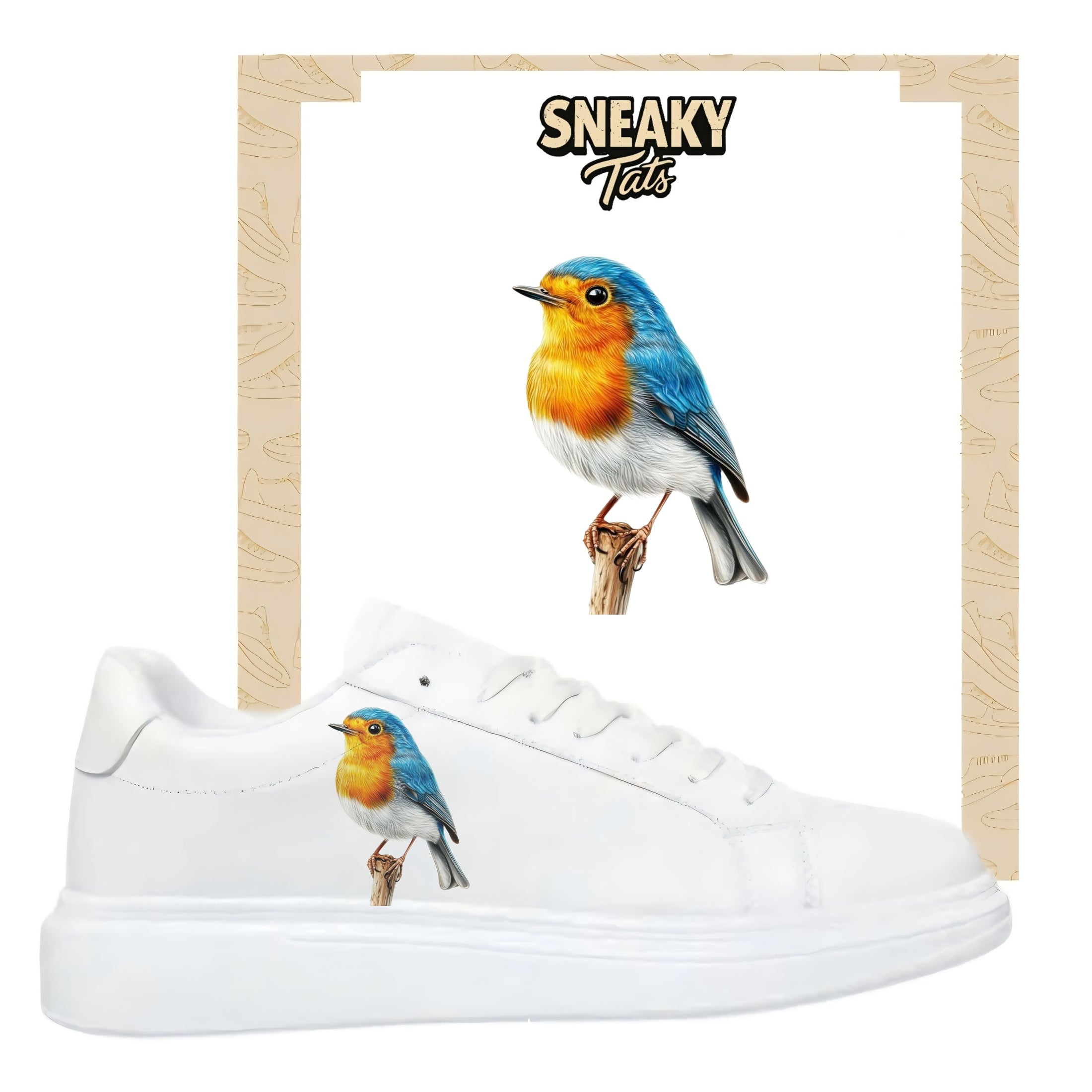 Bügelbilder für verschiedene Sneaker Nike Adidas Vogel