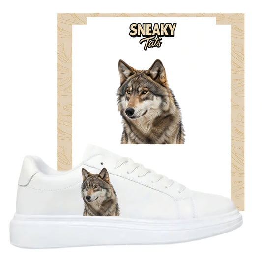 Bügelfolie für alle Schuhe zum personalisieren custom Sneaker Wolf